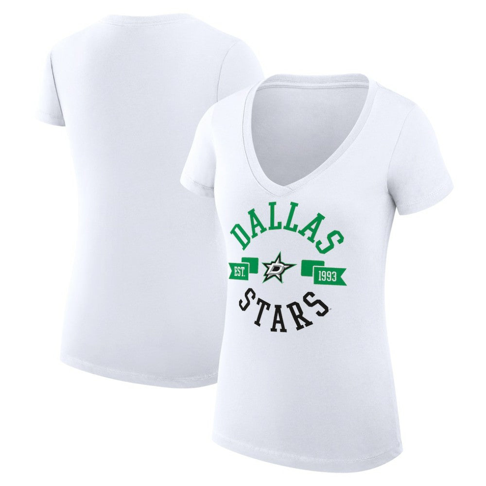 Dallas Stars G-III 4Her by Carl Banks Women's Super-Slim Fit Lightweight City Graphic V-Neck T-Shirt