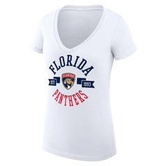 Florida Panthers G-III 4Her by Carl Banks Women's Super-Slim Fit Lightweight City Graphic V-Neck T-Shirt