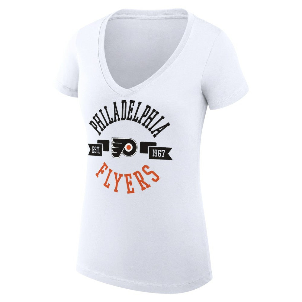 Philadelphia Flyers G-III 4Her by Carl Banks Women's Super-Slim Fit Lightweight City Graphic V-Neck T-Shirt