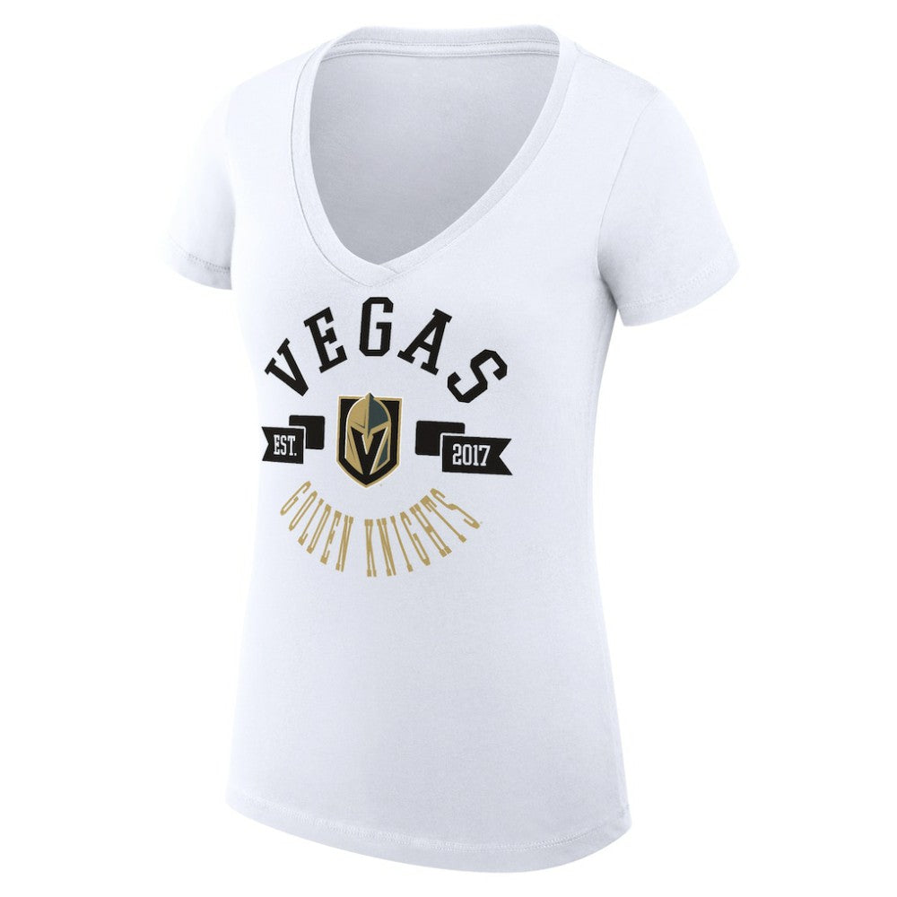 Vegas Golden Knights G-III 4Her by Carl Banks Women's Super-Slim Fit Lightweight City Graphic V-Neck T-Shirt