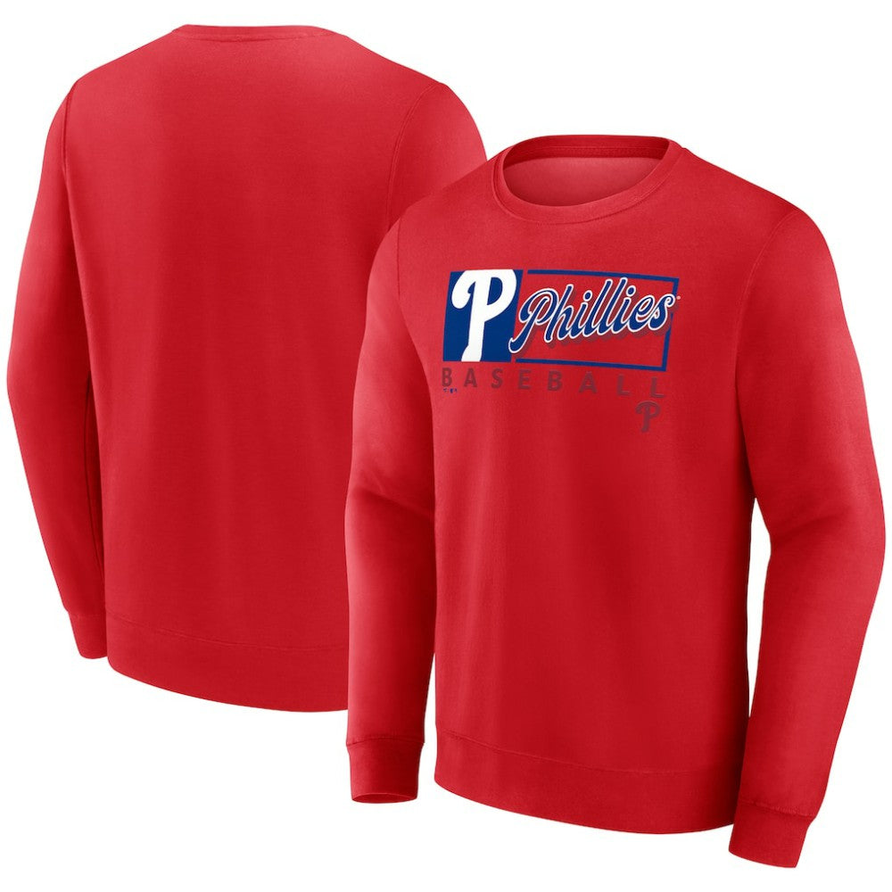 Philadelphia Phillies Focus Fleece Pullover Sweatshirt - Red
