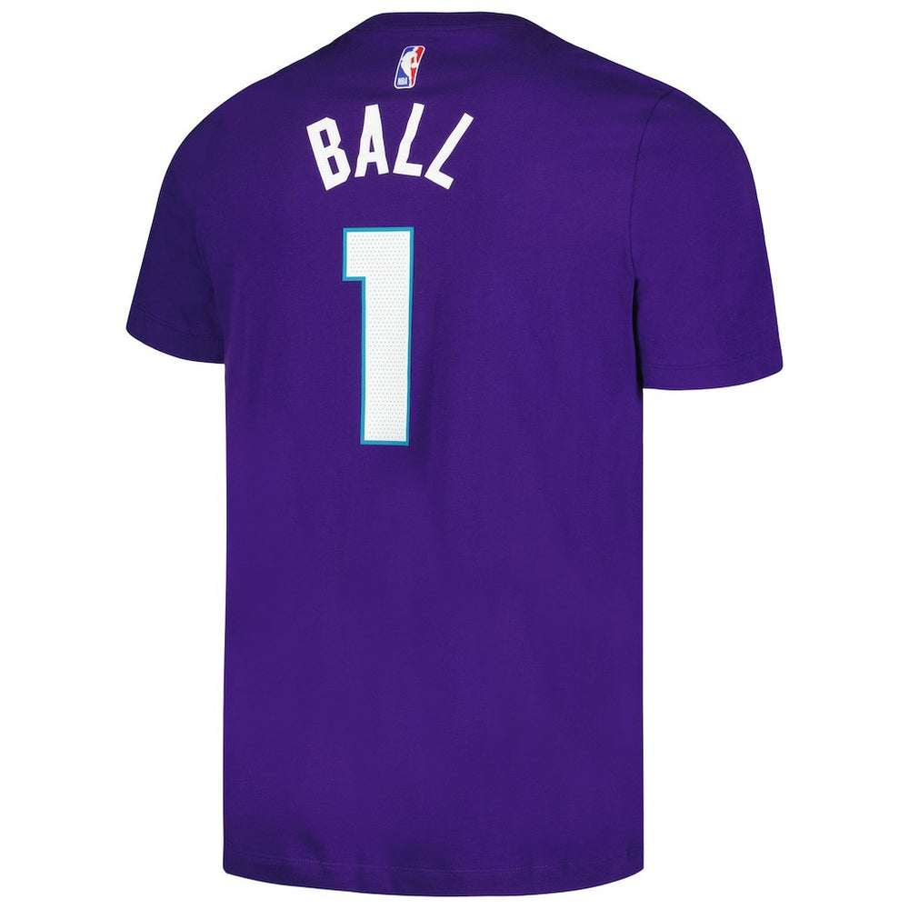 LaMelo Ball Charlotte Hornets Jordan Brand 2022/23 Statement Edition Name & Number T-Shirt - Purple outlet