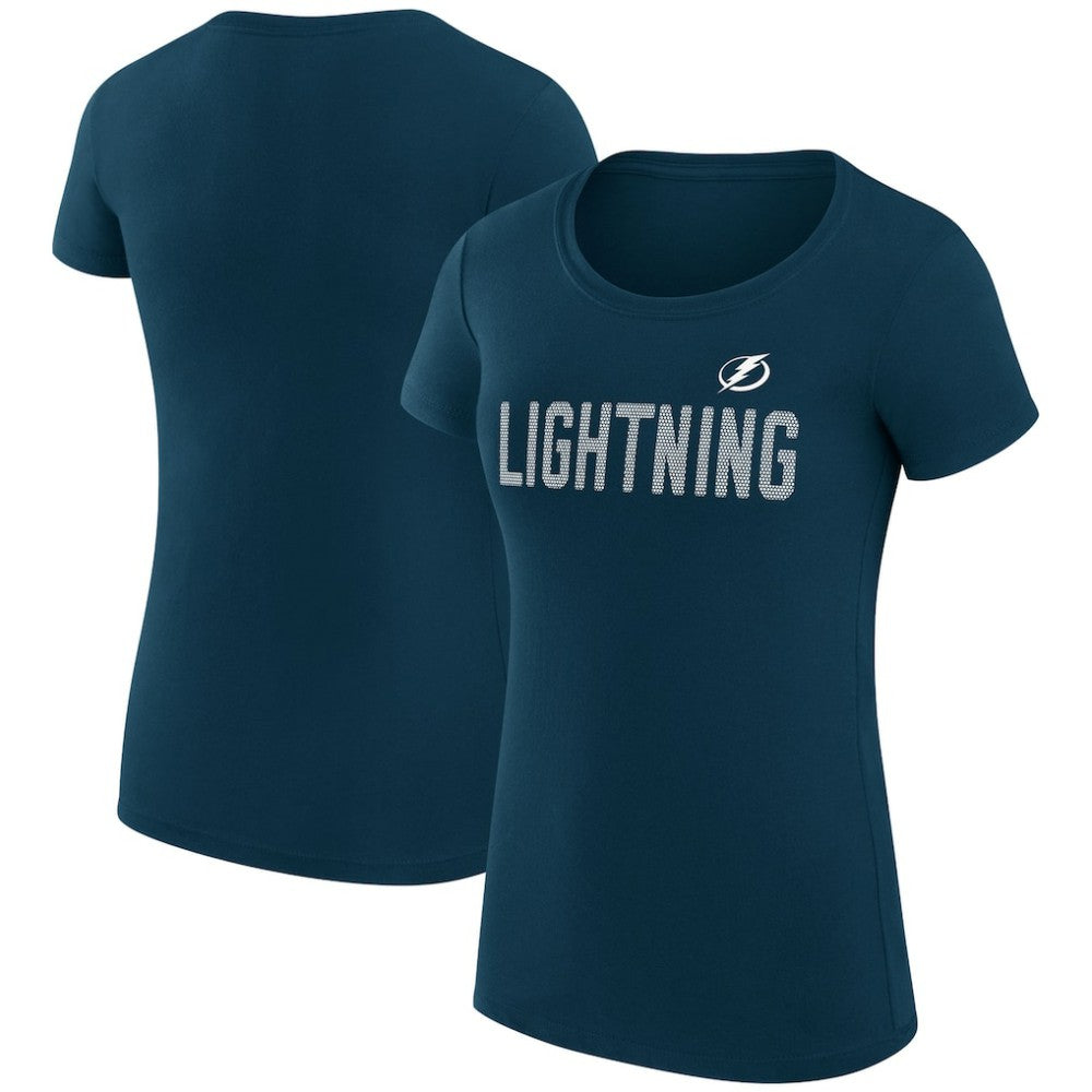 Tampa Bay Lightning G-III 4Her by Carl Banks Women's Super-Slim Fit Lightweight Dot Print Team T-Shirt