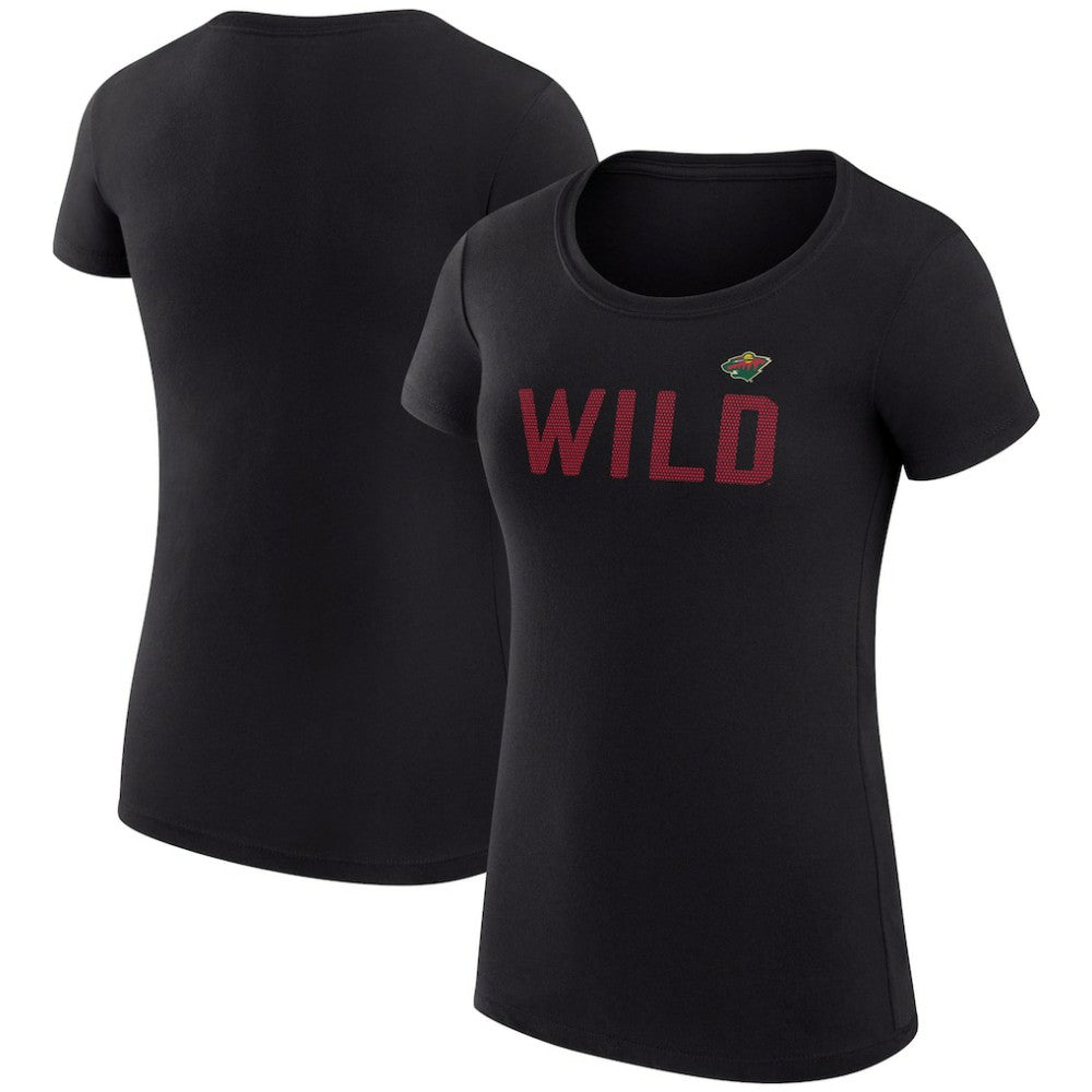 Minnesota Wild G-III 4Her by Carl Banks Women's Super-Slim Fit Lightweight Dot Print Team T-Shirt
