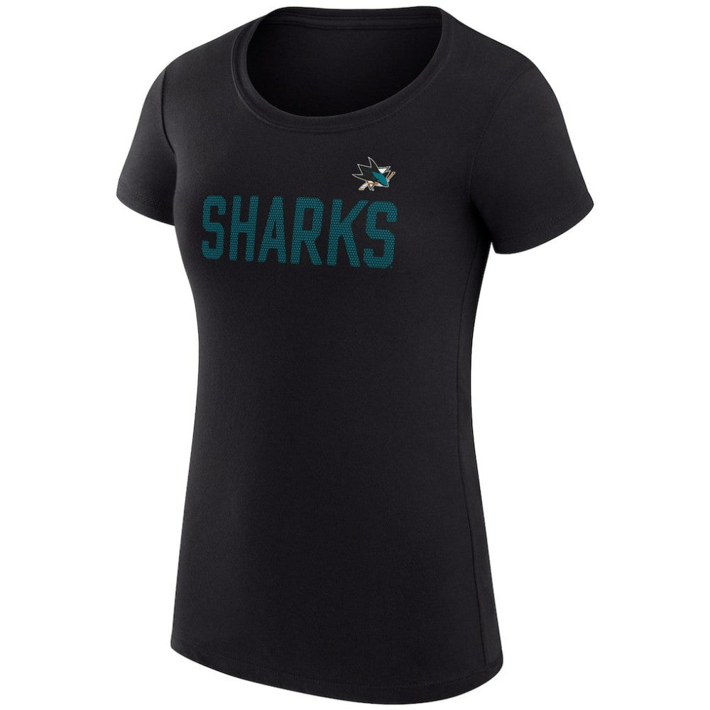 San Jose Sharks G-III 4Her by Carl Banks Women's Super-Slim Fit Lightweight Dot Print Team T-Shirt