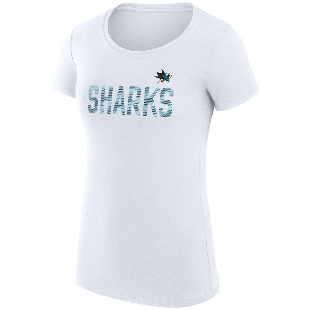 San Jose Sharks G-III 4Her by Carl Banks Women's Super-Slim Fit Lightweight Dot Print Team T-Shirt