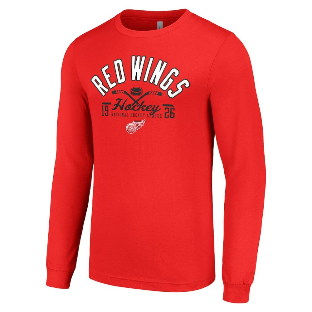 Detroit Red Wings Starter Puck Long Sleeve T-Shirt