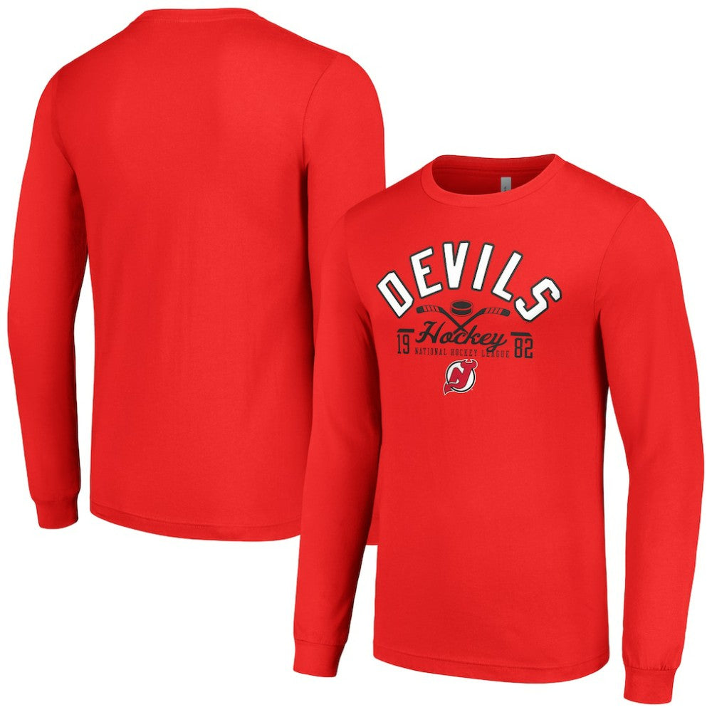 New Jersey Devils Starter Puck Long Sleeve T-Shirt