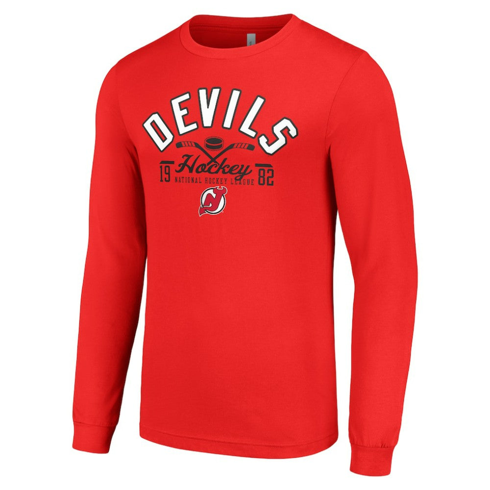 New Jersey Devils Starter Puck Long Sleeve T-Shirt