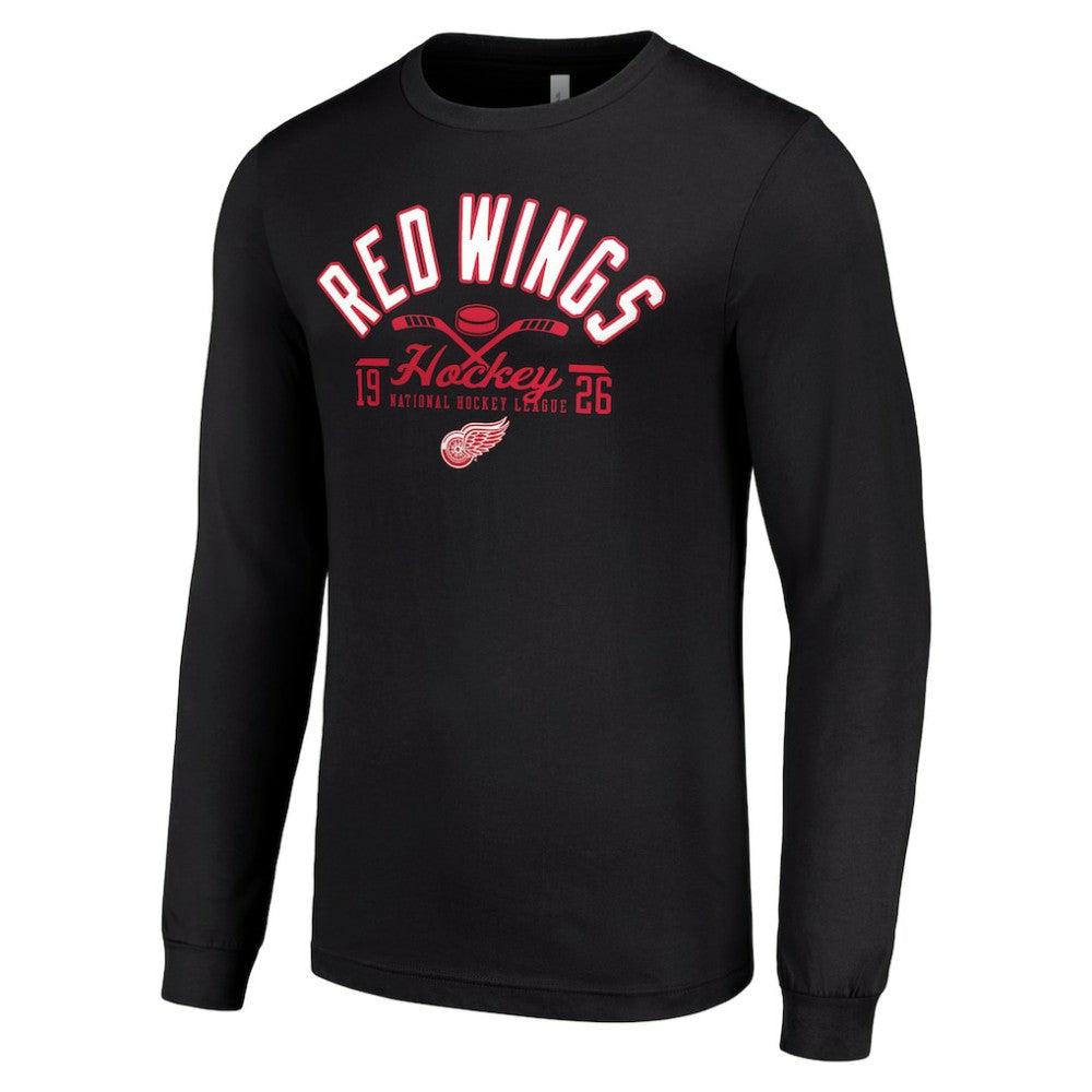Detroit Red Wings Starter Puck Long Sleeve T-Shirt