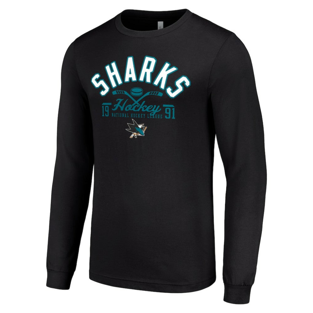 San Jose Sharks Starter Puck Long Sleeve T-Shirt