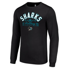 San Jose Sharks Starter Puck Long Sleeve T-Shirt