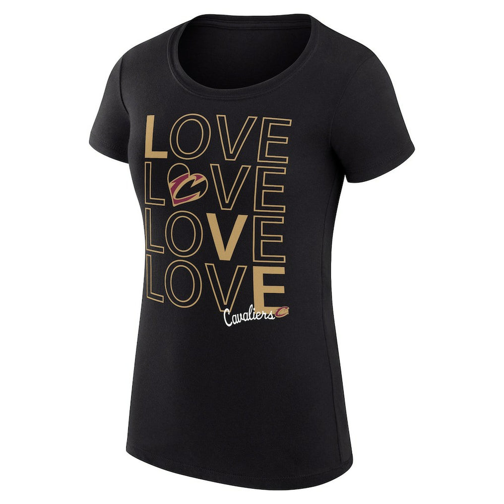 Cleveland Cavaliers G-III 4Her by Carl Banks Women's Super-Slim Fit Lightweight Basketball Love T-Shirt sale - Black cheap