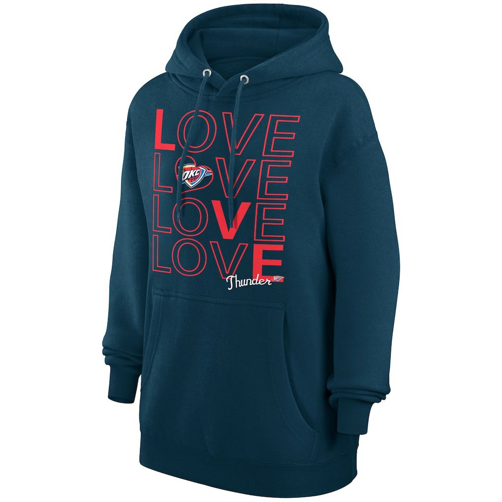 Oklahoma City Thunder G-III 4Her by Carl Banks Women's Basketball Love Fleece Pullover Hoodie - Navy shop