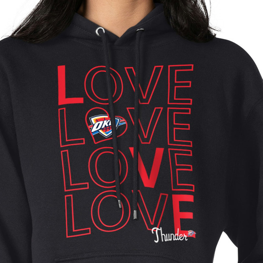 Oklahoma City Thunder G-III 4Her by Carl Banks Women's Basketball Love Fleece Pullover Hoodie - Black on sale