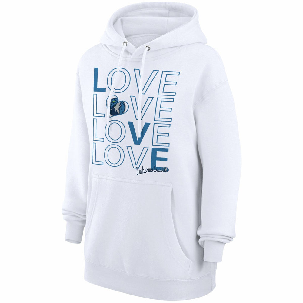 Minnesota Timberwolves G-III 4Her by Carl Banks Women's Basketball Love Fleece Pullover Hoodie - White on sale