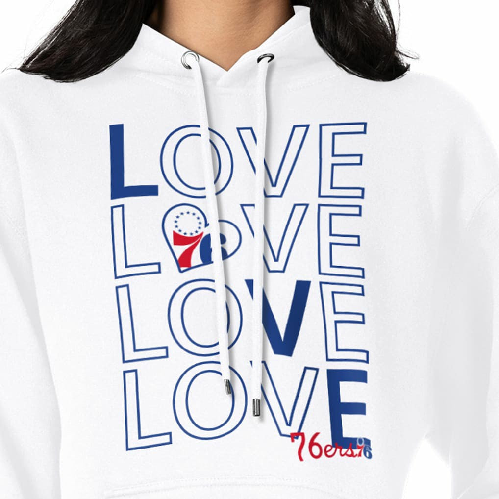 Philadelphia 76ers G-III 4Her by Carl Banks Women's Basketball Love Fleece Pullover Hoodie - White discount