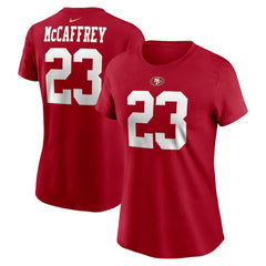 NFL San Francisco 49ers Christian McCaffrey  Women's Player Name & Number T-Shirt