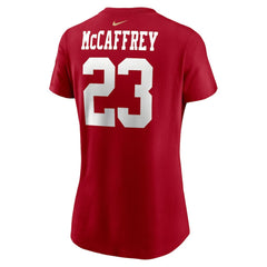 NFL San Francisco 49ers Christian McCaffrey  Women's Player Name & Number T-Shirt