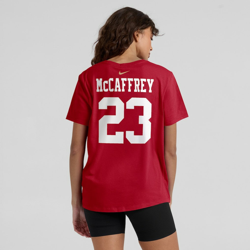 NFL San Francisco 49ers Christian McCaffrey  Women's Player Name & Number T-Shirt