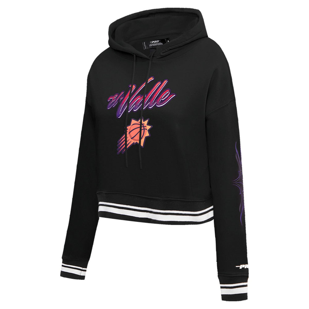 Phoenix Suns Pro Standard Women's 2023/24 City Edition Cropped Pullover Hoodie - Black shop