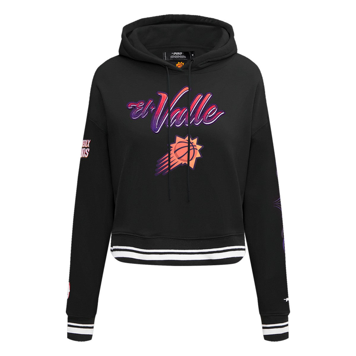 Phoenix Suns Pro Standard Women's 2023/24 City Edition Cropped Pullover Hoodie - Black shop