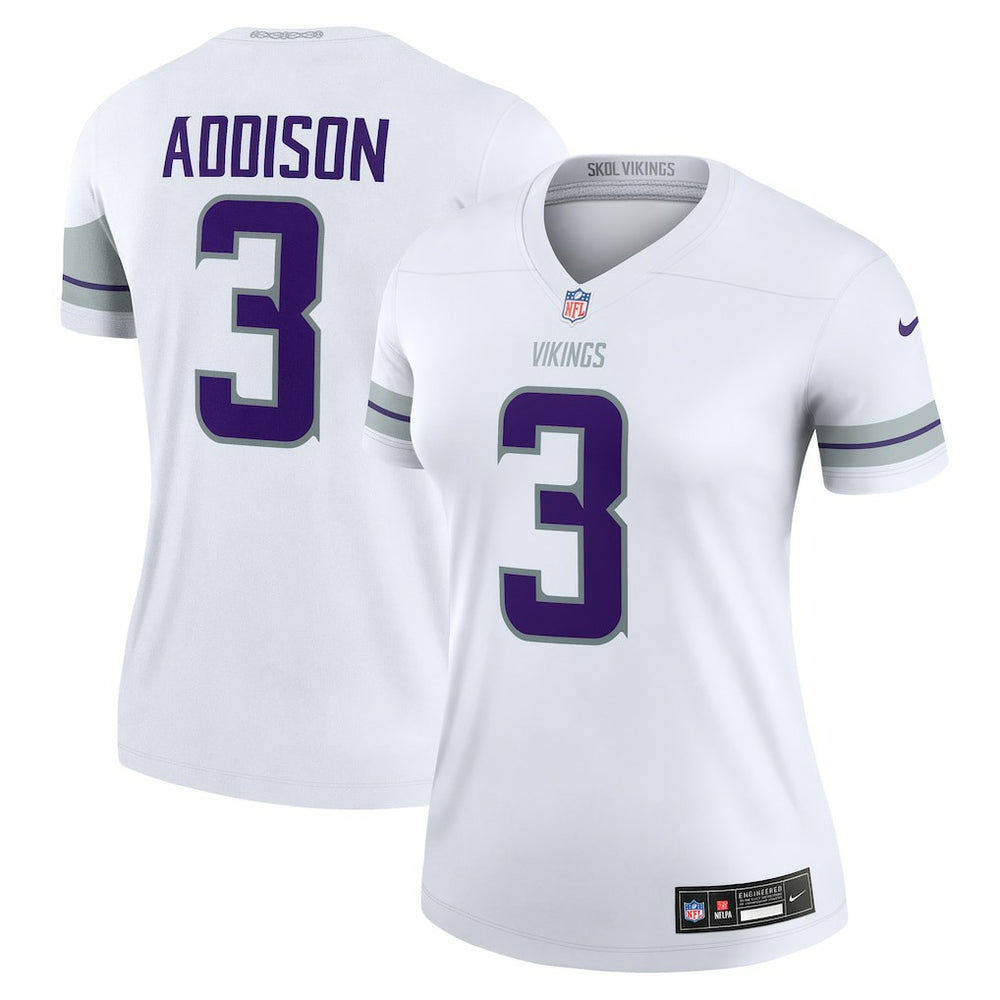 NFL Minnesota Vikings Jordan Addison  Women's Alternate Legend Player Performance Top