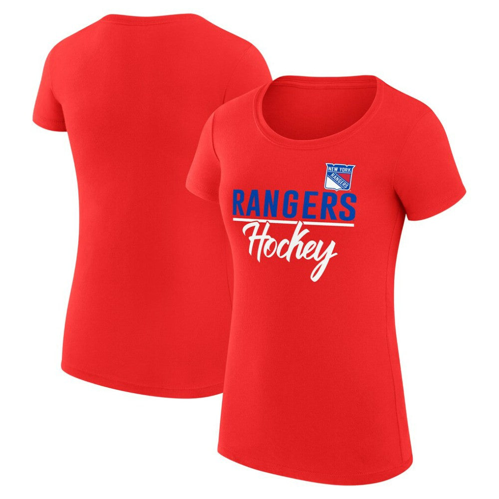New York Rangers G-III 4Her by Carl Banks Women's Super-Slim Fit Lightweight Team Sport T-Shirt