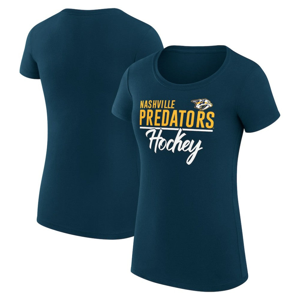 Nashville Predators G-III 4Her by Carl Banks Women's Super-Slim Fit Lightweight Team Sport T-Shirt