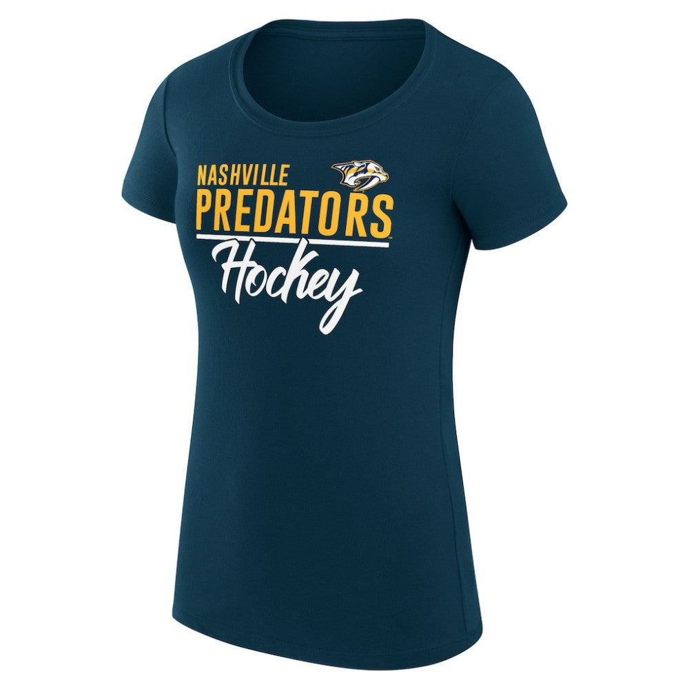 Nashville Predators G-III 4Her by Carl Banks Women's Super-Slim Fit Lightweight Team Sport T-Shirt