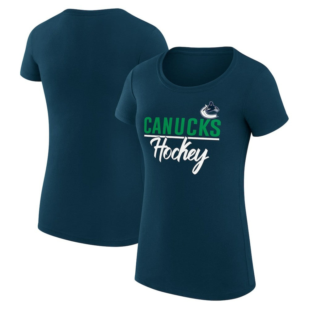 Vancouver Canucks G-III 4Her by Carl Banks Women's Super-Slim Fit Lightweight Team Sport T-Shirt