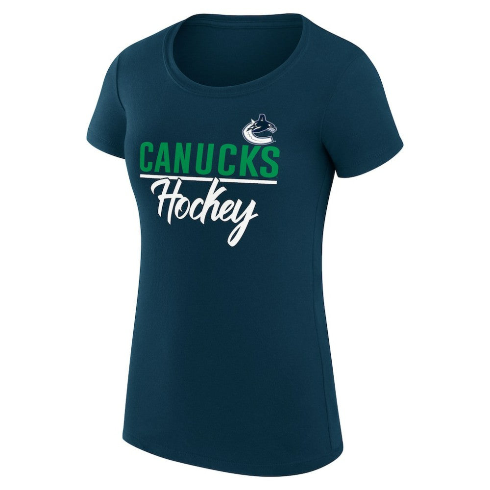 Vancouver Canucks G-III 4Her by Carl Banks Women's Super-Slim Fit Lightweight Team Sport T-Shirt
