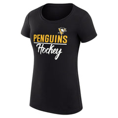 Pittsburgh Penguins G-III 4Her by Carl Banks Women's Super-Slim Fit Lightweight Team Sport T-Shirt