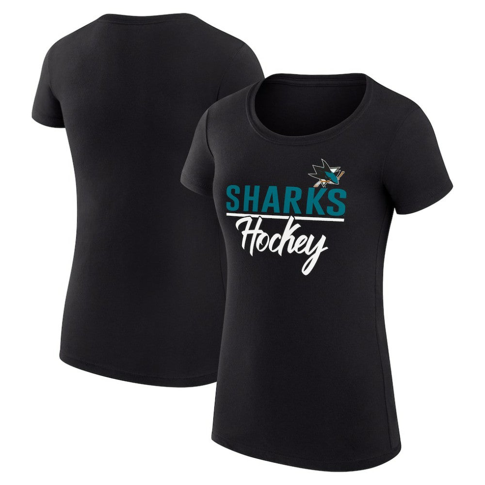 San Jose Sharks G-III 4Her by Carl Banks Women's Super-Slim Fit Lightweight Team Sport T-Shirt