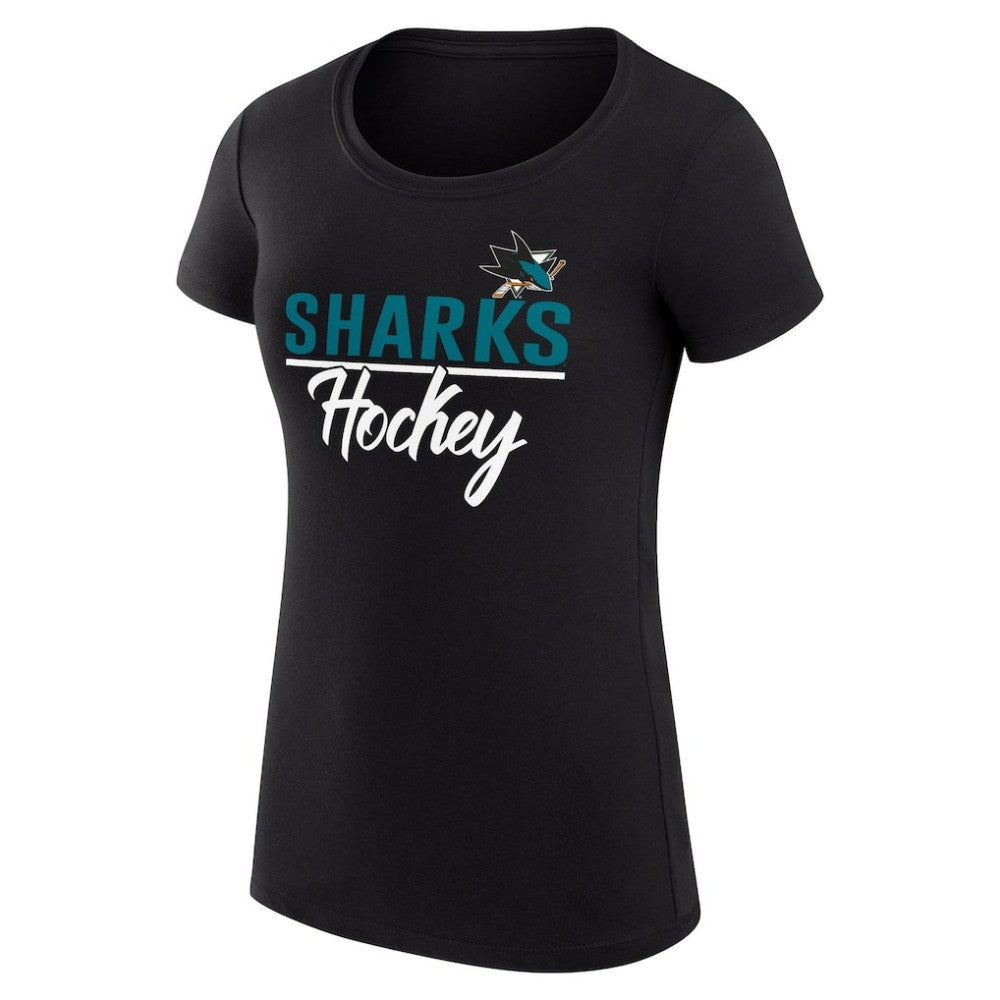 San Jose Sharks G-III 4Her by Carl Banks Women's Super-Slim Fit Lightweight Team Sport T-Shirt