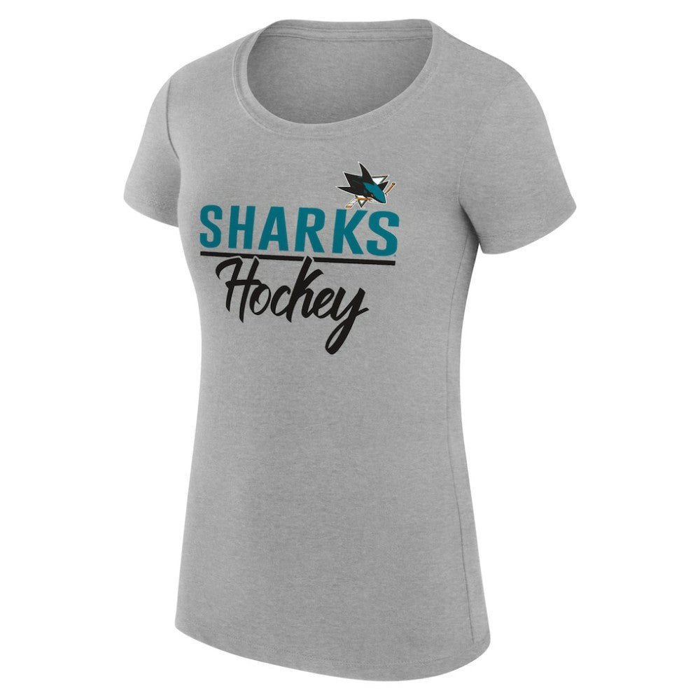 San Jose Sharks G-III 4Her by Carl Banks Women's Super-Slim Fit Lightweight Team Sport T-Shirt