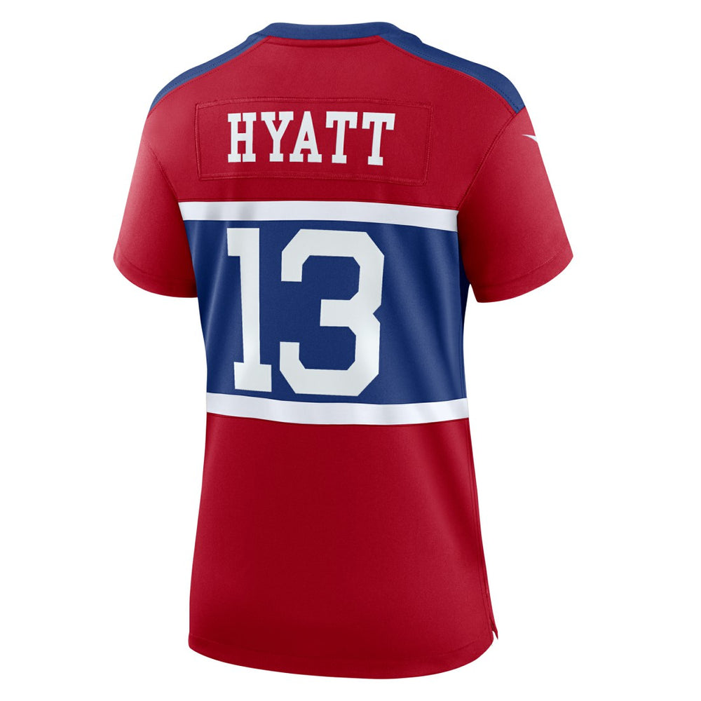 NFL New York Giants Jalin Hyatt  Women's Alternate Player Game Jersey