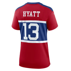 NFL New York Giants Jalin Hyatt  Women's Alternate Player Game Jersey