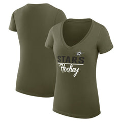Dallas Stars G-III 4Her by Carl Banks Women's Super-Slim Fit Lightweight Team Sport V-Neck T-Shirt