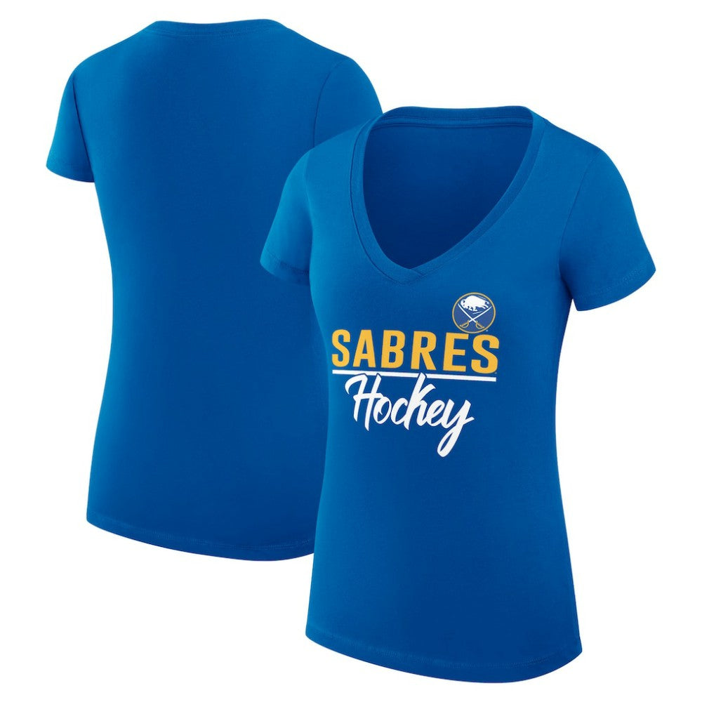 Buffalo Sabres G-III 4Her by Carl Banks Women's Super-Slim Fit Lightweight Team Sport V-Neck T-Shirt