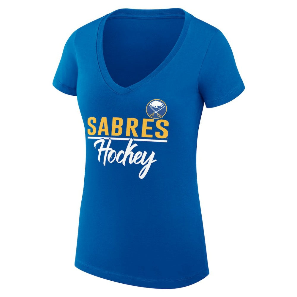 Buffalo Sabres G-III 4Her by Carl Banks Women's Super-Slim Fit Lightweight Team Sport V-Neck T-Shirt