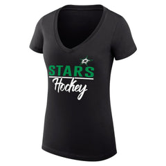 Dallas Stars G-III 4Her by Carl Banks Women's Super-Slim Fit Lightweight Graphic V-Neck T-Shirt
