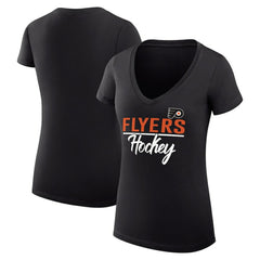 Philadelphia Flyers G-III 4Her by Carl Banks Women's Super-Slim Fit Lightweight Graphic V-Neck T-Shirt
