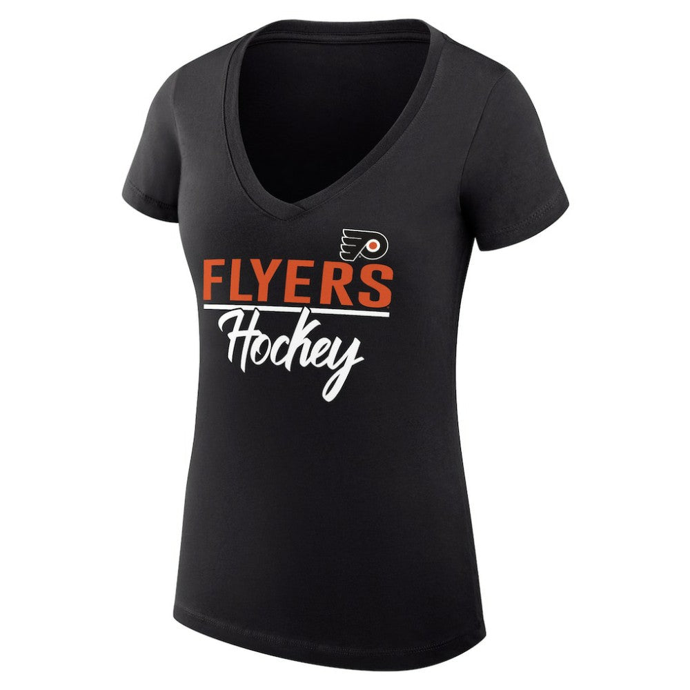 Philadelphia Flyers G-III 4Her by Carl Banks Women's Super-Slim Fit Lightweight Graphic V-Neck T-Shirt