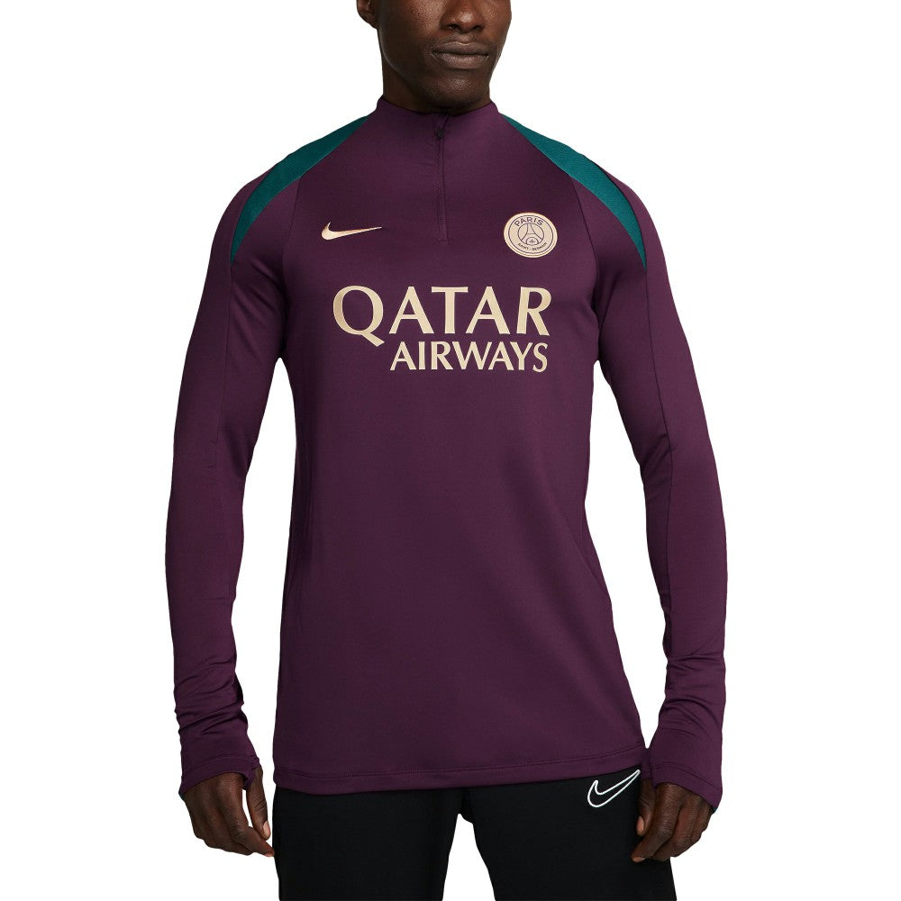 Paris Saint-Germain 2024/25 Strike Drill Performance Quarter-Zip Long Sleeve Top / Soccer Sale