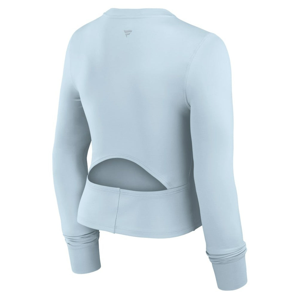 Los Angeles Dodgers Women's Studio Fitted Long Sleeve Gym Top  - Light Blue