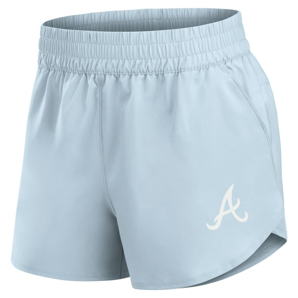 Atlanta Braves Women's Studio Woven Vibe Shorts - Light Blue