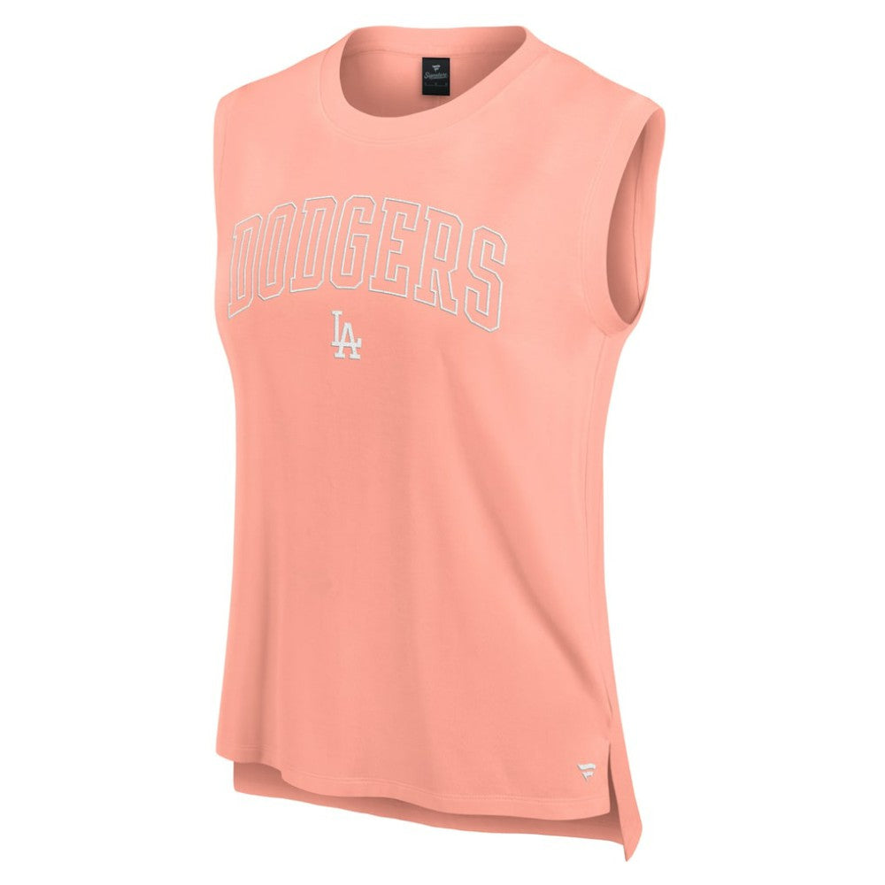 Los Angeles Dodgers Women's Studio Gym Tank Top - Coral