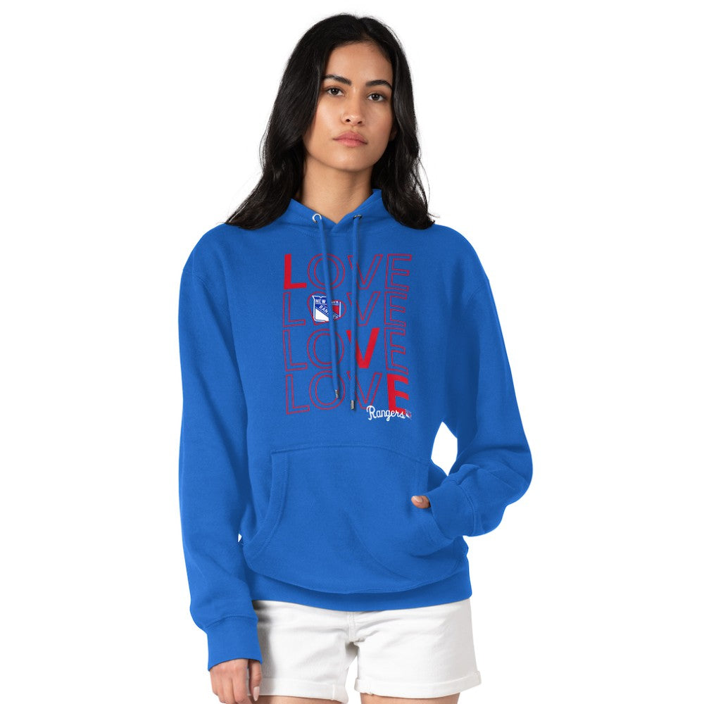 New York Rangers G-III 4Her by Carl Banks Women's Hockey Love Fleece Pullover Hoodie