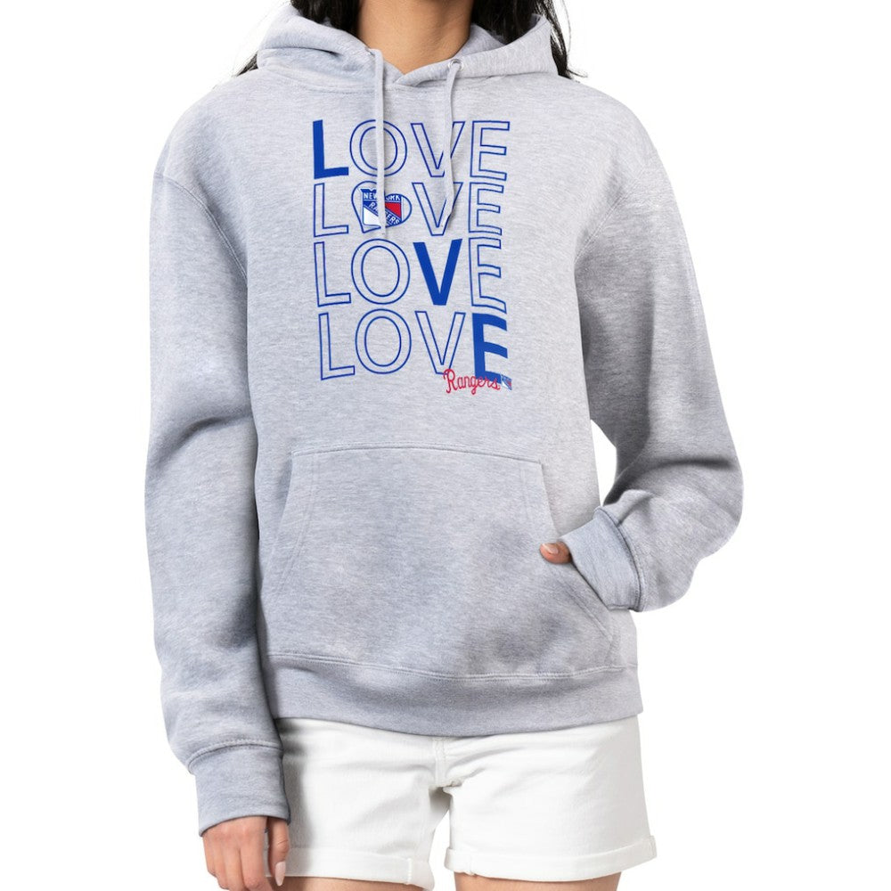 New York Rangers G-III 4Her by Carl Banks Women's Hockey Love Fleece Pullover Hoodie